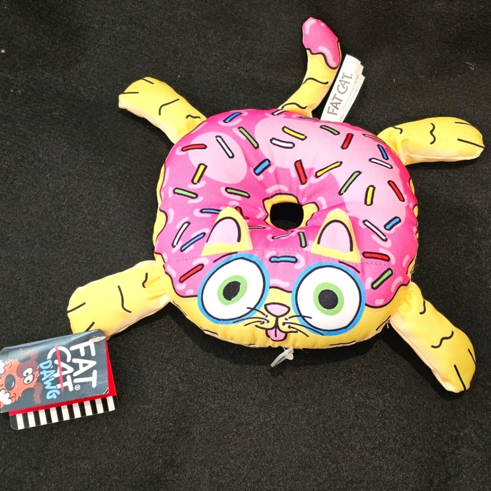 FatCat Dog Toy Plush with Squeaker